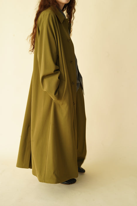 CRISTASEYA<br>OVERSIZED TRENCH WITH LEATHER PATCH