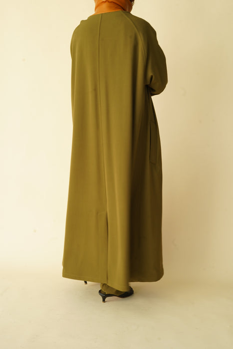 CRISTASEYA<br>OVERSIZED TRENCH WITH LEATHER PATCH