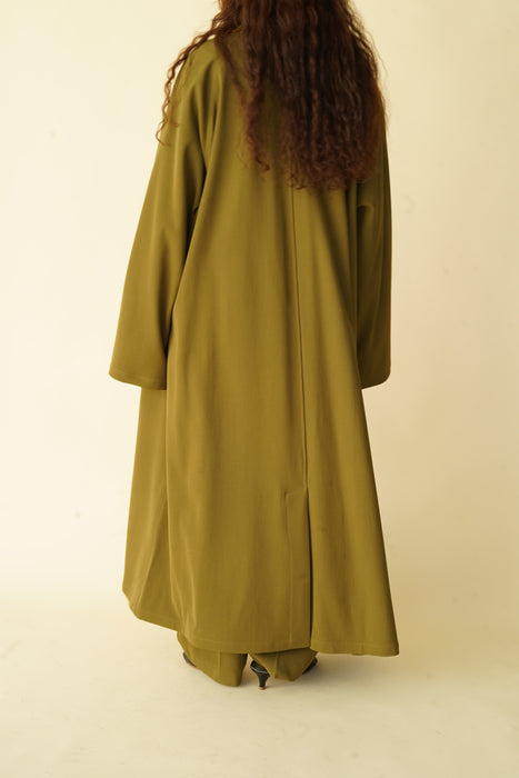 CRISTASEYA<br>OVERSIZED TRENCH WITH LEATHER PATCH