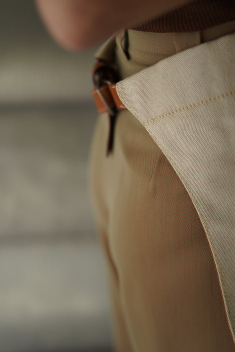 VINTAGE HERMES <br>SILHOUETTE WITH REMOVABLE POCKETS IN ”TOILE H" CANVAS WITH LEATHER