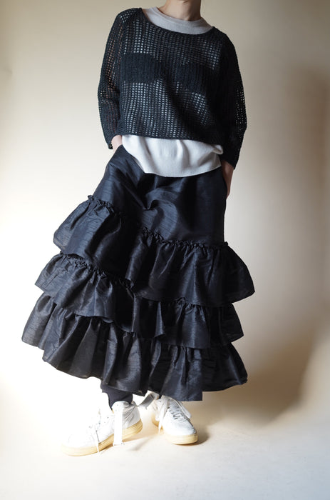 CRISTASEYA<br>WASHI PAPER FISHNET TOPS