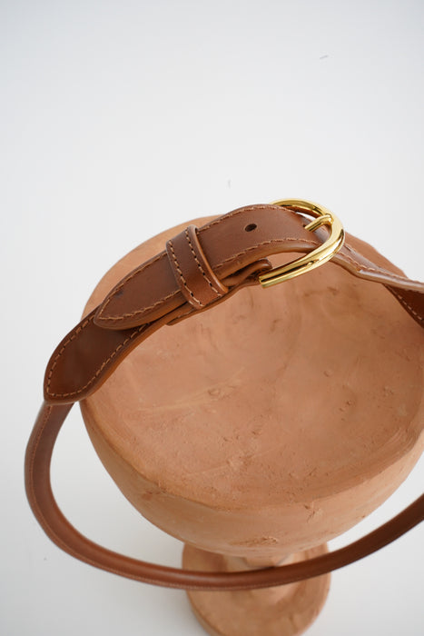CRISTASEYA<br>LEATHER BELT<BR>in NATURAL