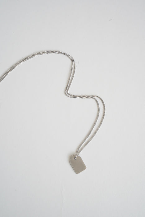 AXEP<br>TAG NECKLACE<br> in SILVER