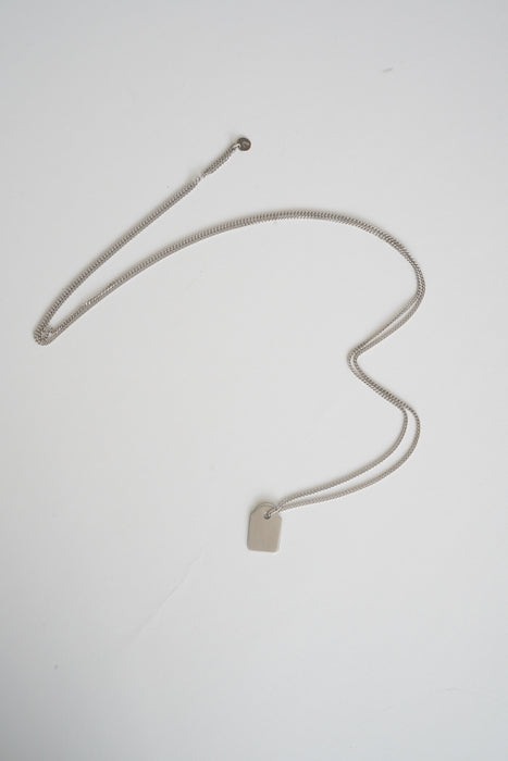 AXEP<br>TAG NECKLACE<br> in SILVER