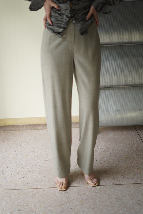 VINTAGE HERMES <br>FRONT BUTTON  SLACKS