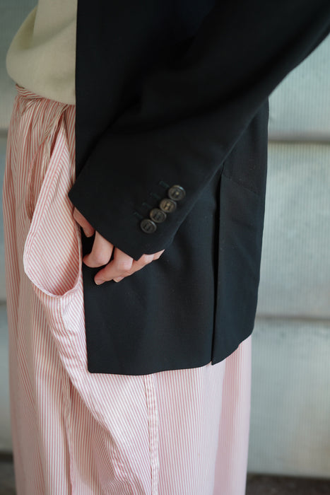 VINTAGE HERMES <br>WOOL COLLARLESS TAILORED JACKET<br><br>SOLD OUT