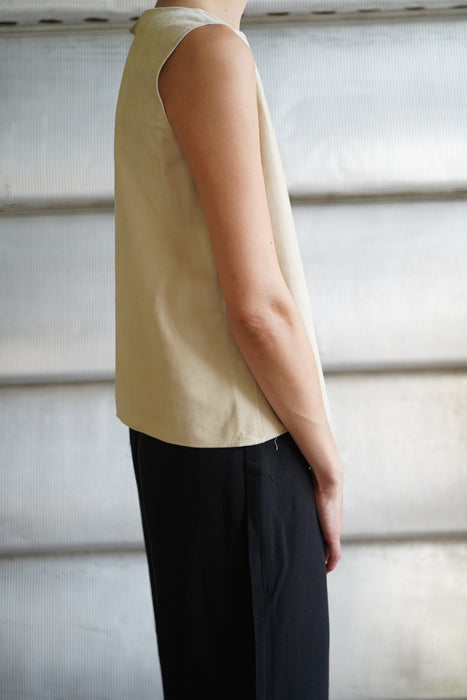 VINTAGE HERMES <br> SUEDE SLEEVELESS TOPS<br> <br> SOLD OUT