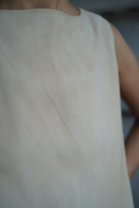VINTAGE HERMES <br> SUEDE SLEEVELESS TOPS<br> <br> SOLD OUT