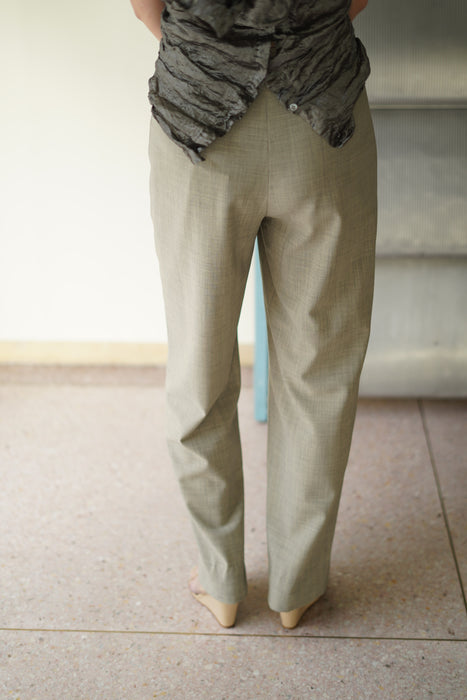 VINTAGE HERMES <br>FRONT BUTTON  SLACKS