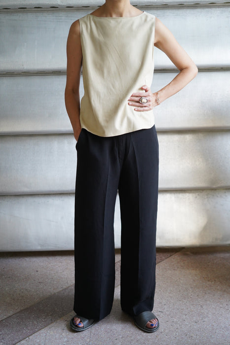 VINTAGE HERMES <br> SUEDE SLEEVELESS TOPS<br> <br> SOLD OUT