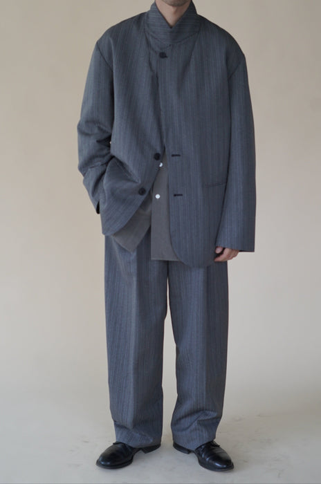 CRISTASEYA<br>OVERSIZED BLAZER<br>in BLACK/WHITE STRIPES