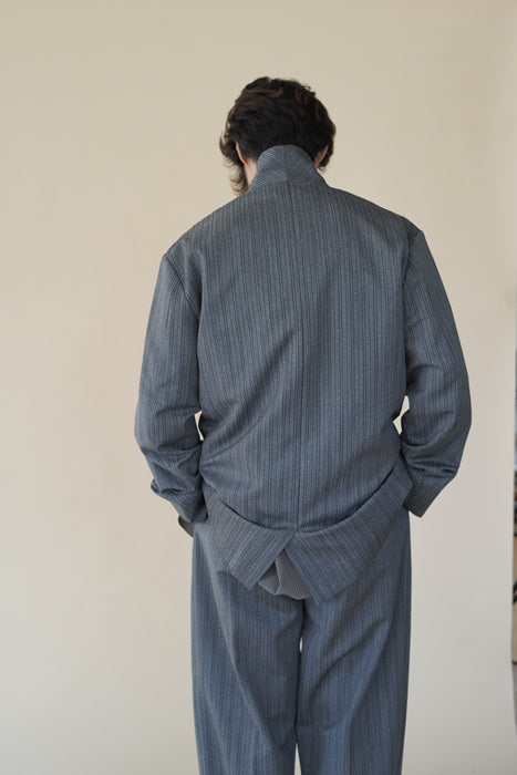CRISTASEYA<br>OVERSIZED BLAZER<br>in BLACK/WHITE STRIPES