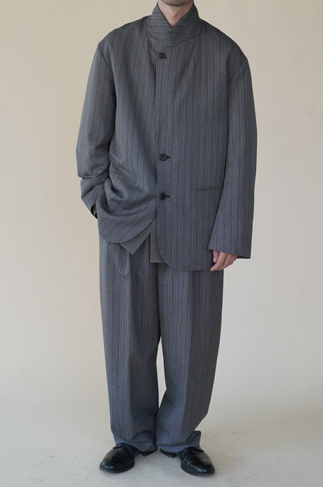 CRISTASEYA<br>OVERSIZED BLAZER<br>in BLACK/WHITE STRIPES