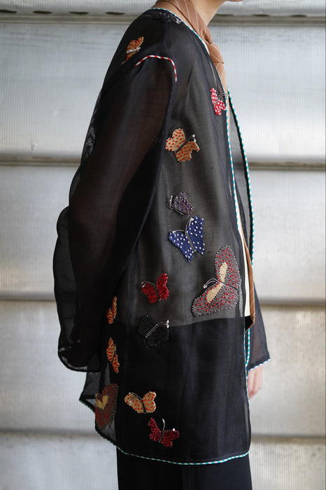 VINTAGE GEOFFREY BEENE<BR>BUTTERFLY MESH JACKET
