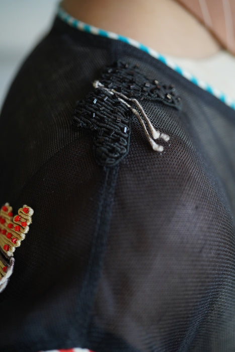 VINTAGE GEOFFREY BEENE<BR>BUTTERFLY MESH JACKET