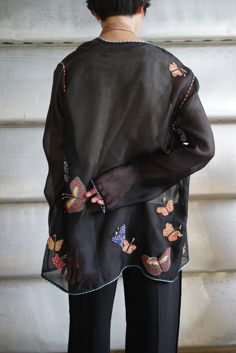 VINTAGE GEOFFREY BEENE<BR>BUTTERFLY MESH JACKET
