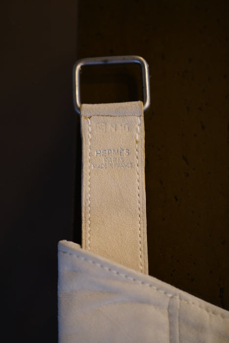 VINTAGE HERMES <br>SILHOUETTE WITH REMOVABLE POCKETS IN SUEDE