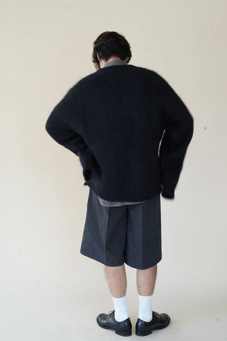 CRISTASEYA<br>ROMBO SWEATER<BR>in BLACK WITH BROWN/NOISETTE