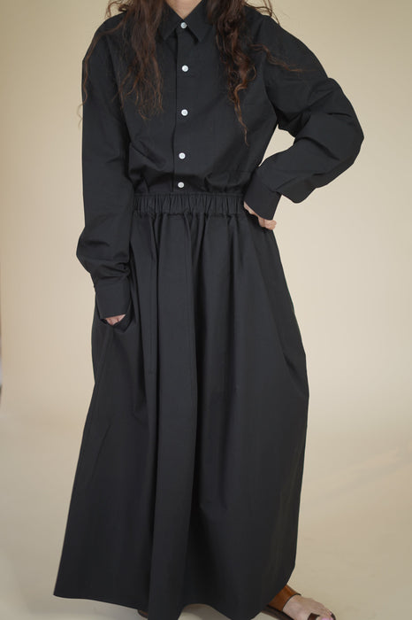 Salvatore Piccolo xCRISTASEYA<br>HANDMADE CLASSIC COLLAR SHIRT<br>in BLACK