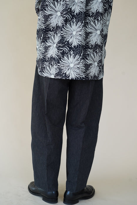 CRISTASEYA<br>MOROCCAN PYJAMA PANTS<br>in BLACK WITH WHITE STRIPES