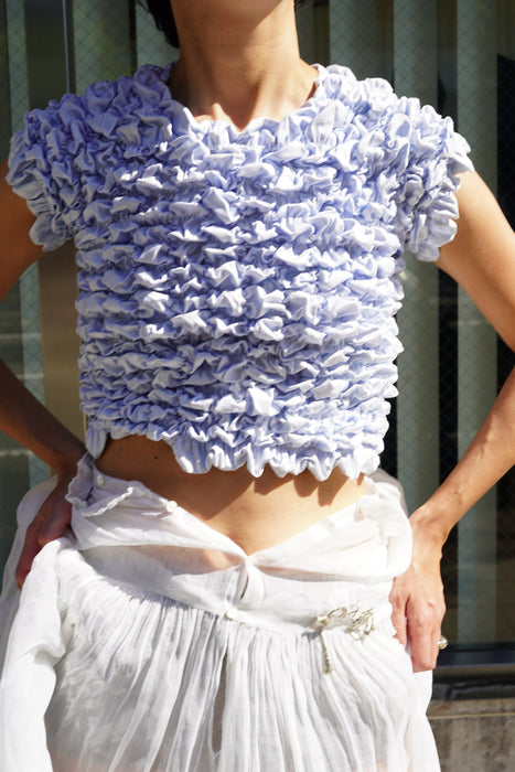 SUPER YAYA<br>T-shirt Crushed Popcorn<br>BABY BLUE