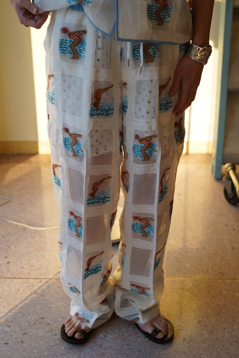 JONNLYNX<br>swimming girl pants<br>white