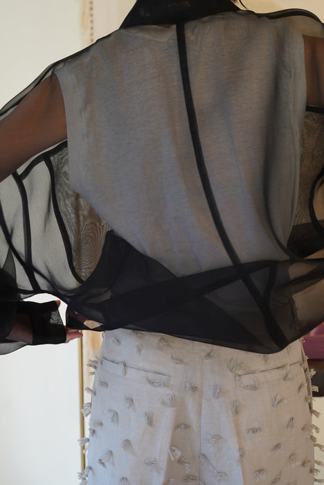 FUMIKA_UCHIDA<BR>ORGANZA OVER SHIRT