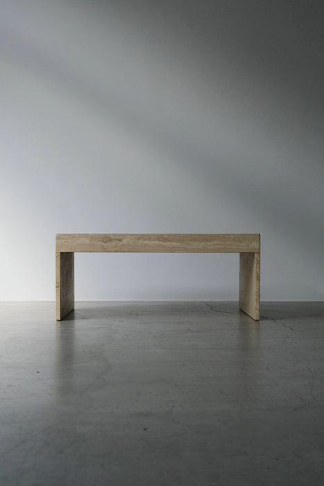 VINTAGE TRAVERTINE TABLE<BR><BR>SOLD OUT