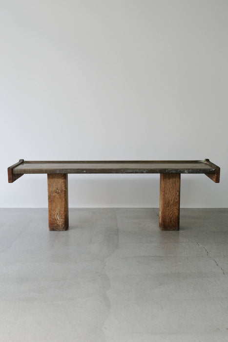 VINTAGE FRENCH BRASS BENCH<BR><BR>SOLD OUT