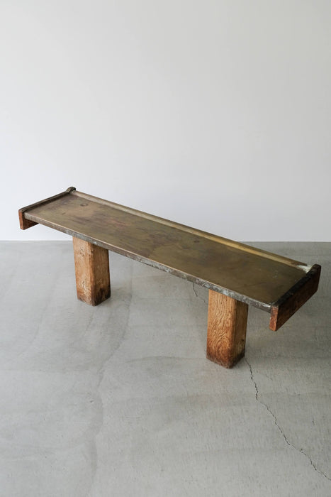 VINTAGE FRENCH BRASS BENCH<BR><BR>SOLD OUT
