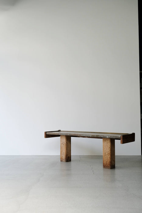 VINTAGE FRENCH BRASS BENCH<BR><BR>SOLD OUT