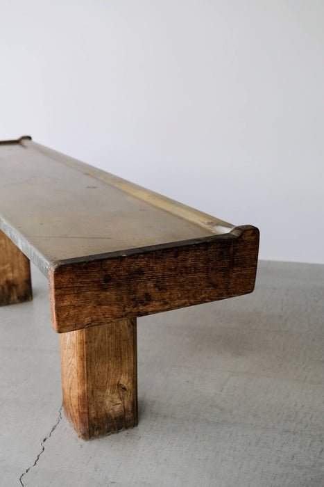 VINTAGE FRENCH BRASS BENCH<BR><BR>SOLD OUT
