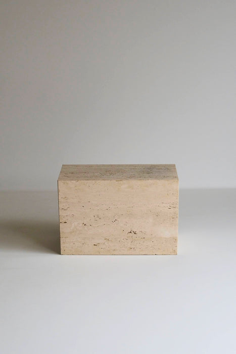 VINTAGE TRAVERTINE DISPLAY TABLE<BR>SAMLL AND MEDIUM