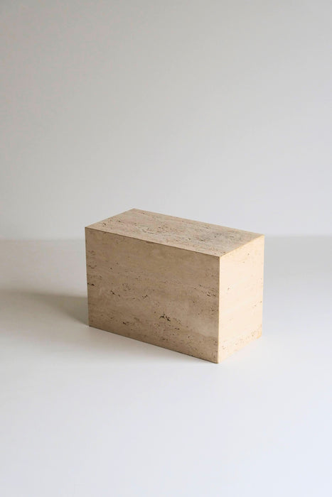 VINTAGE TRAVERTINE DISPLAY TABLE<BR>SAMLL AND MEDIUM