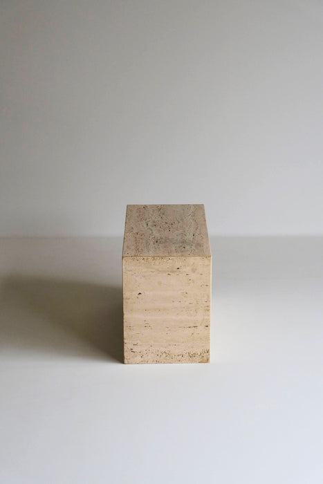 VINTAGE TRAVERTINE DISPLAY TABLE<BR>SAMLL AND MEDIUM