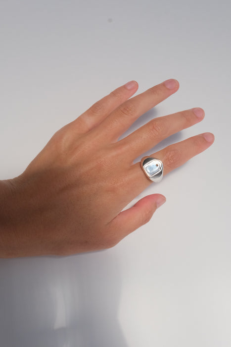 AXEP<br>TAG SIGNET RING<br>in SILVER