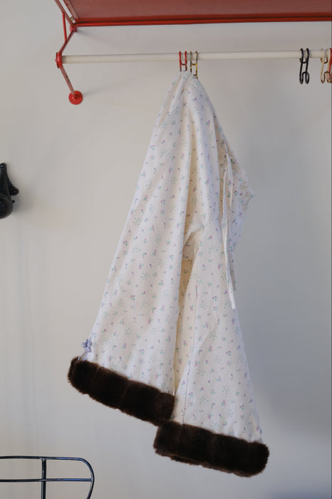 FUMIKA_UCHIDA<br>DOUBLE NAPPED FLANNEL LOUNGE PANTS<br>in FLORAL PURPLE