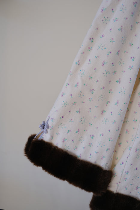 FUMIKA_UCHIDA<br>DOUBLE NAPPED FLANNEL LOUNGE PANTS<br>in FLORAL PURPLE