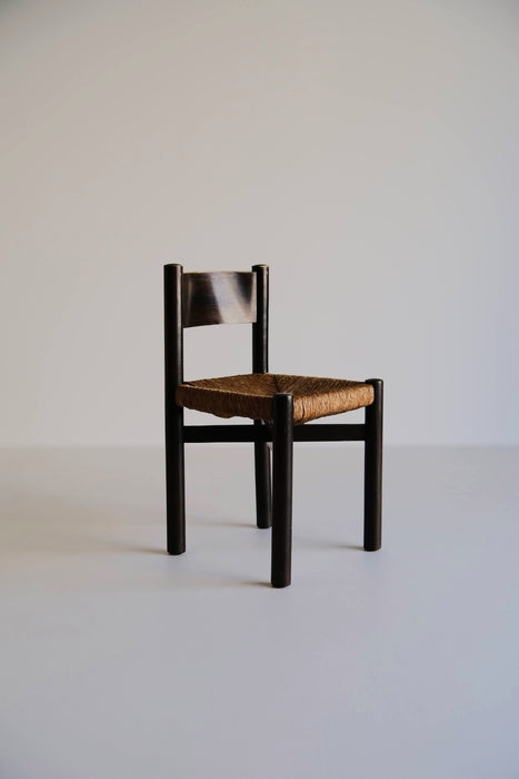 CHARLOTTE PERRIAND<BR>MERIBEL CHAIR DARK BROWN<BR>EDTION SENTOU
