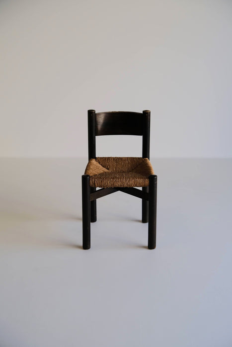 CHARLOTTE PERRIAND<BR>MERIBEL CHAIR DARK BROWN<BR>EDTION SENTOU
