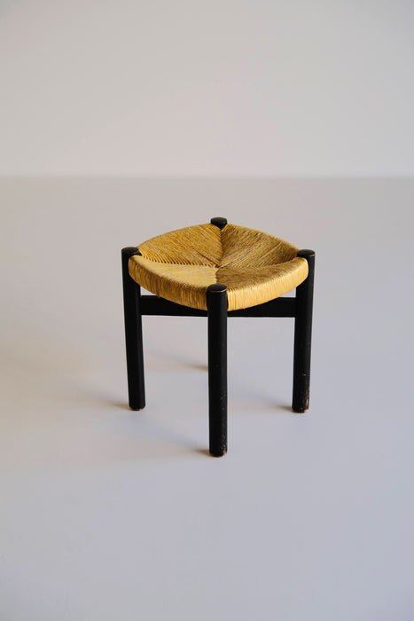 CHARLOTTE PERRIAND<BR>MERIBEL STOOL BLACK<BR>LES ARC 1600