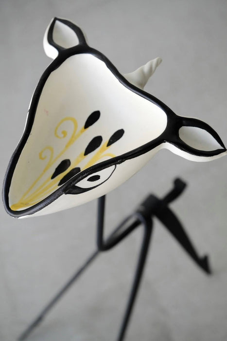 ROGER CAPRON<BR>GOAT HEAD CERAMIC ASHTRAY<BR><BR>SOLD OUT