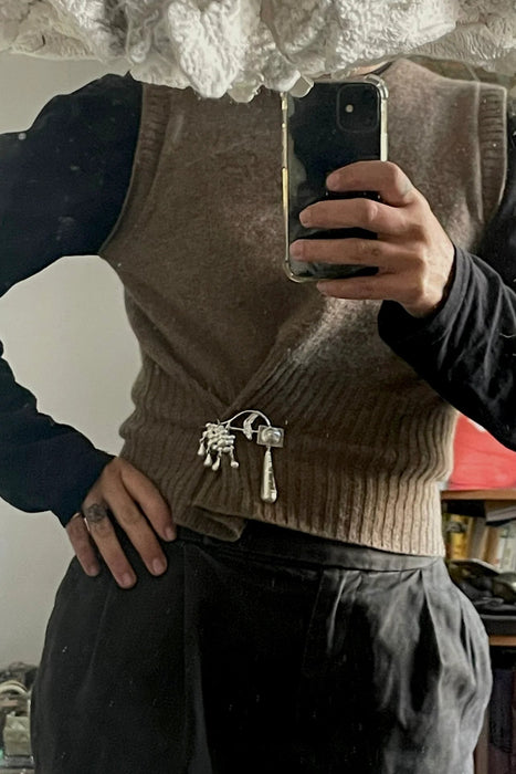 Zoé Mohm<br>DEW CHARMED EYE BROOCH