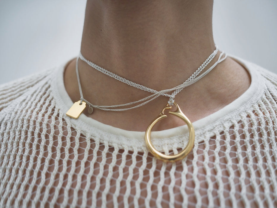 AXEP<br>TAG NECKLACE<br> 2TONE