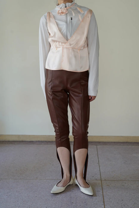 FUMIKA_UCHIDA<BR>NYLON JERSEY ZIP-UP TOP