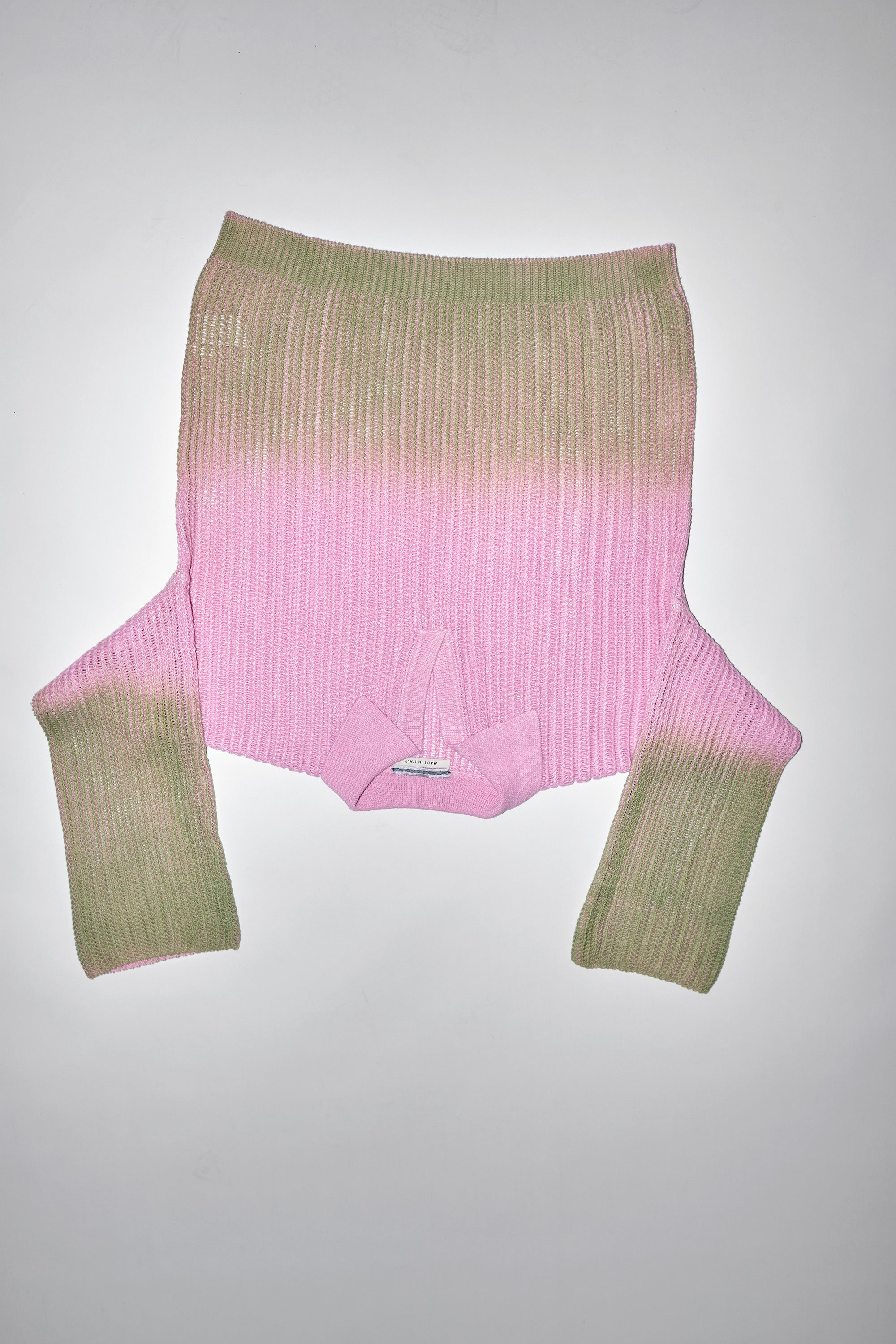 CRISTASEYA for PORT LINEN POLO KNIT PINK/GREEN