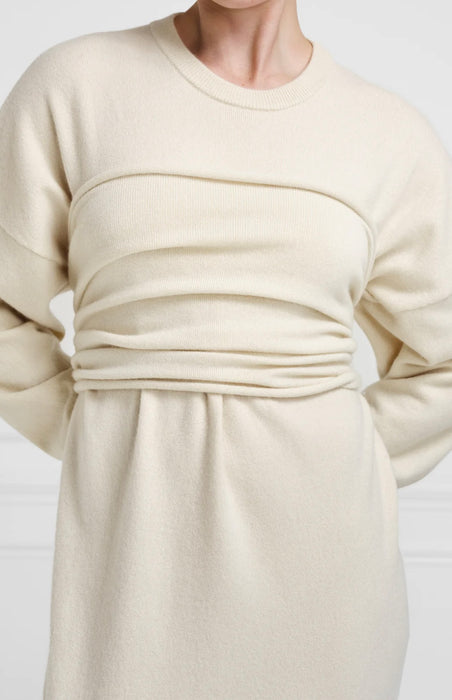 EXTREME CASHMERE<br>n°8 belt<br>in<br>SUNFLOWER/CREAM