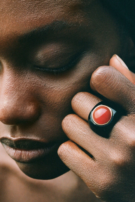 SOPHIE BUHAI<br>CARNELIAN MOON RING