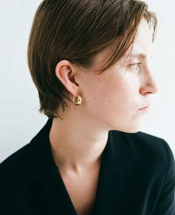 SAPIR BACHAR<br>GOLD ETERNITY HOOPS
