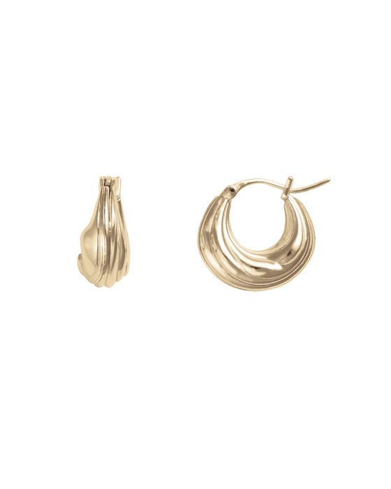 SAPIR BACHAR<br>GOLD ETERNITY HOOPS